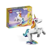 LEGO Creator 31140 Unicorno Magico con Arcobaleno, Set 3 in 1…