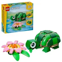 LEGO Creator 31377 3in1 Tartaruga con Fiore di Ninfea, Animale…