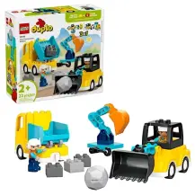 LEGO DUPLO 10475 Veicoli da Cantiere 3 in 1, Gioco Didattico…