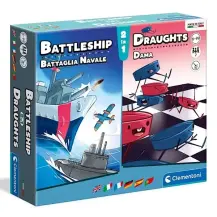 Gioco 2in1 Battaglia Navale Dama di Clementoni - Giocattoli per Bambin