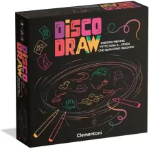 Clementoni Disco Draw party game con lavagna girevole