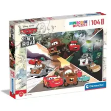 Clementoni Cars On The Road 104 pezzi | Maxi Puzzle