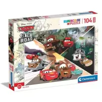 Clementoni Cars On The Road 104 pezzi | Maxi Puzzle