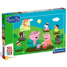 Clementoni Peppa Pig Maxi Puzzle 104 pezzi 62 x 42 cm