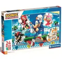 Clementoni Sonic Maxipuzzle 24Pz - 24 pezzi, colore, made in Italy