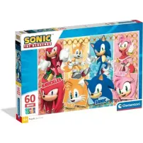 Clementoni Sonic Maxi Puzzle 60 pezzi 62x42 cm