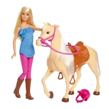 Barbie FXH13 Bambola con Cavallo, 3 anni e più