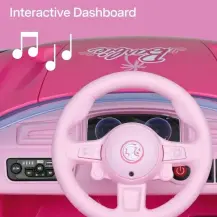 Barbie Auto Elettrica Sportiva 12V Rosa con sedile in pelle