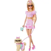 Barbie Twinning Looks JFP36 bambola bionda con cagnolino