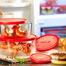 Gelo Set Contenitore Per Alimenti In Vetro - Set 4 Pz Bormioli Rocco