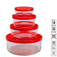 Gelo Set Contenitore Per Alimenti In Vetro - Set 4 Pz Bormioli Rocco