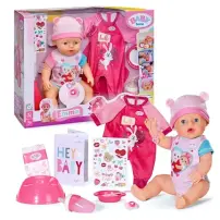 Baby Born Emma 43 cm, Bambola Interattiva senza Batterie, Accessori In