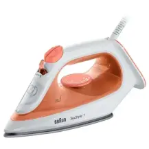 Ferro da Stiro Braun 1900W Arancione con Piastra Antiaderente