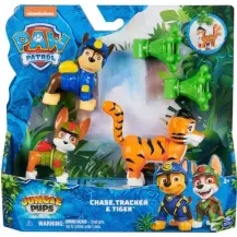 Paw Patrol Jungle Pups con 2 statuette e animale
