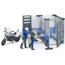 BRUDER Playset 62732 Stazione Polizia con Moto in plastica ABS per…