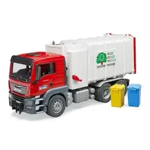 Bruder Camion Rifiuti MAN TGS con 2 Bidoni, 45x18x20 cm