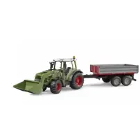 Trattore Fendt Vario 211 Bruder con Rimorchio e Escavatore