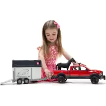 Bruder RAM 2500 Power Wagon con Rimorchio - Scala 1:16 in Plastica ABS