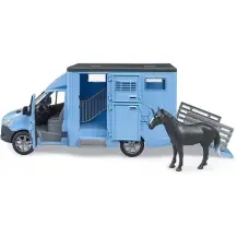 Furgone Trasporto Cavalli Bruder Sprinter Azzurro con Rampa
