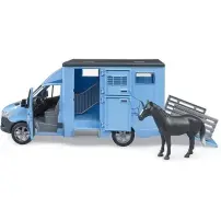 Furgone Trasporto Cavalli Bruder Sprinter Azzurro con Rampa