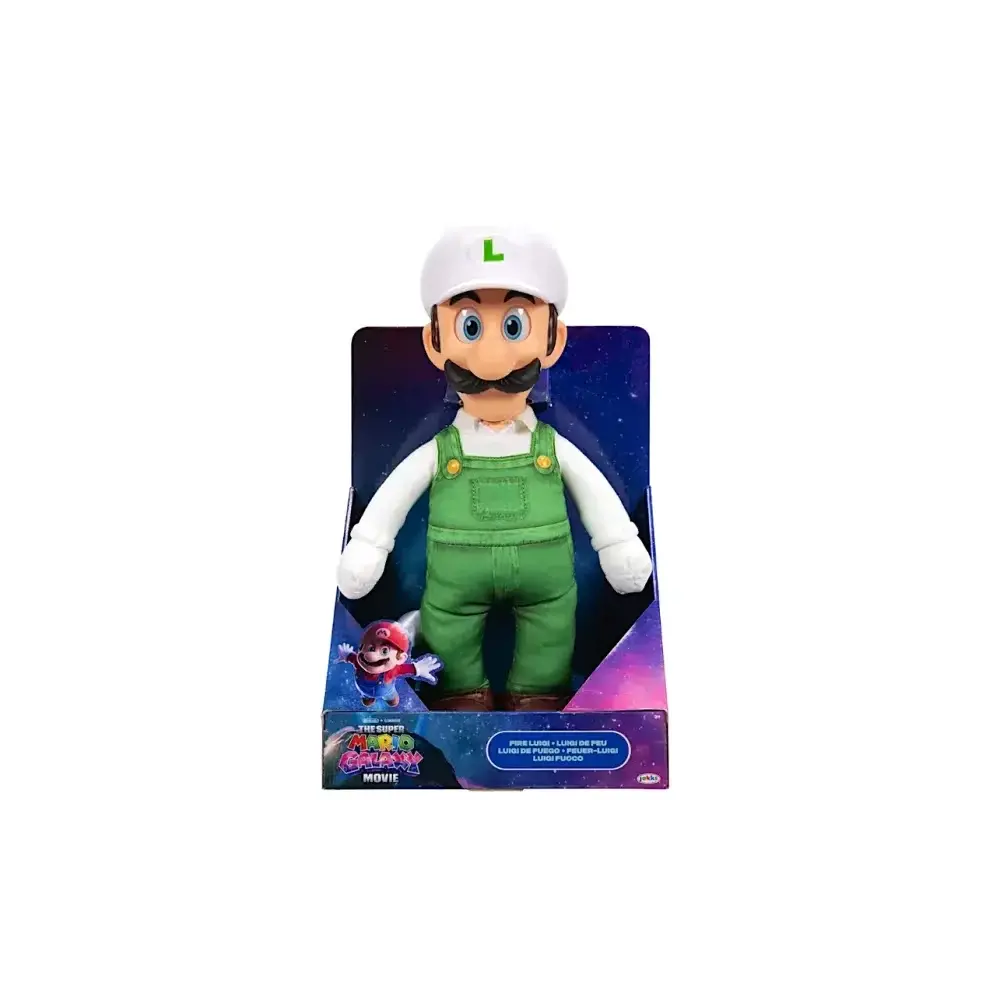 Jakks Pacific Peluche Fire Luigi 35,5 cm – Licenza Nintendo