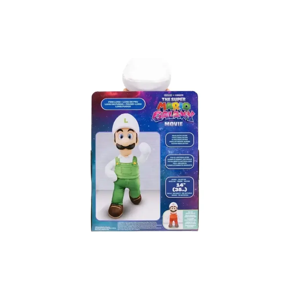 Jakks Pacific Peluche Fire Luigi 35,5 cm – Licenza Nintendo