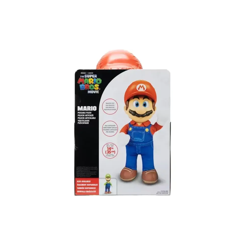 Jakks Pacific Super Mario Bros. Plush 35 cm Articolato – Occhi…