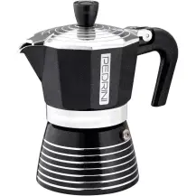 Pedrini Infinity Rock Caffettiera 6 tazze antracite