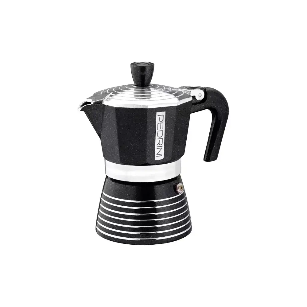 Pedrini Infinity Rock Caffettiera 6 tazze antracite