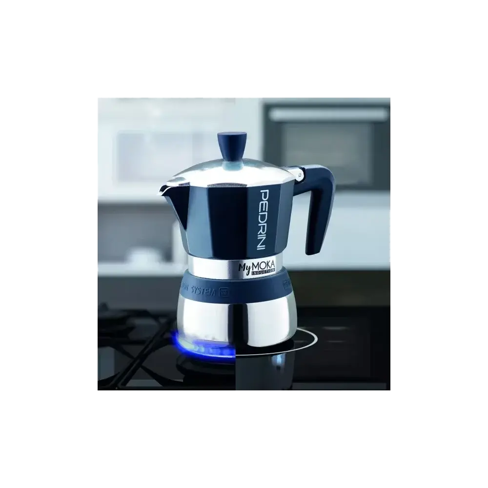 Pedrini MyMoka Induction 2 tazze, acciaio e alluminio
