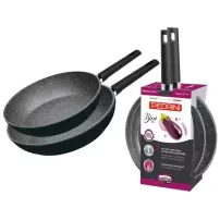 Pedrini Durastone Bis – Set padelle 24 cm / 28 cm antiaderente