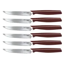 Pedrini Master set 6 coltelli da bistecca marroni