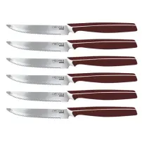 Pedrini Master set 6 coltelli da bistecca marroni