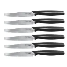Pedrini Master Coltelli da Tavola Neri 6 Pezzi