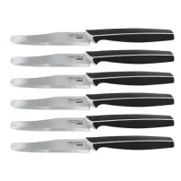 Pedrini Master Coltelli da Tavola Neri 6 Pezzi
