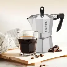 Pedrini Caffettiera 9084-3 Brillantata 6 tazze alluminio