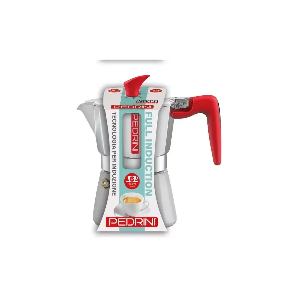 Pedrini Aroma Caffettiera 6 Tazze Induzione in alluminio