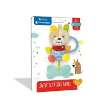 Clementoni Lovely Dog Soft Rattle in peluche, 0 mesi