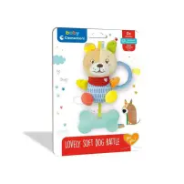 Clementoni Lovely Dog Soft Rattle in peluche, 0 mesi