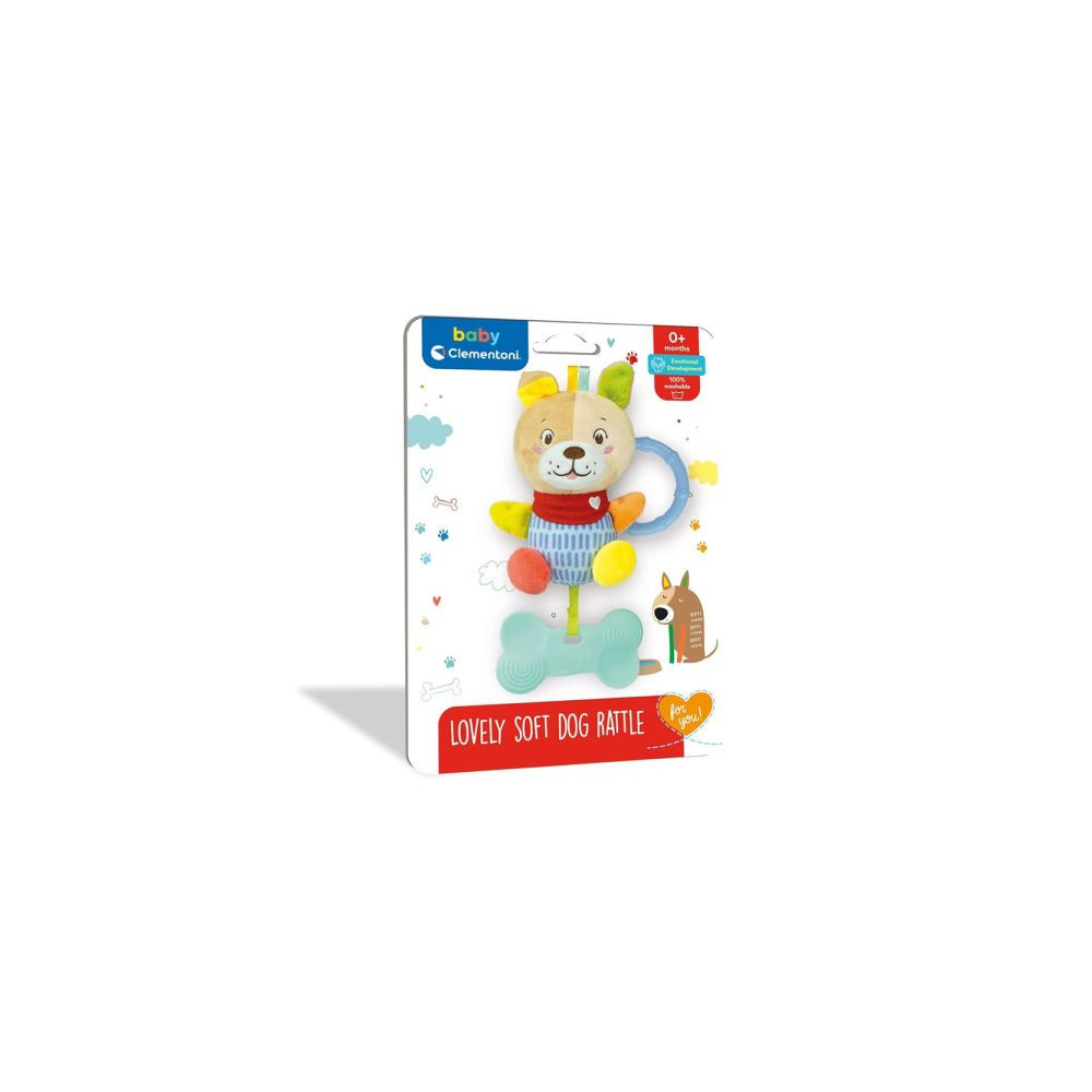 Clementoni Lovely Dog Soft Rattle: Sonaglino morbido