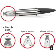 Pedrini Pinze Cucina Multiuso in Acciaio e Silicone 25 cm