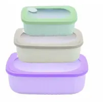 Pedrini Set 3 Contenitori Rettangolari Ermetici in plastica