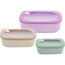 Pedrini Set 3 Contenitori Rettangolari Ermetici in plastica