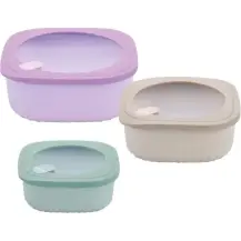 Pedrini Set 3 Contenitori Quadrati Ermetici per Alimenti