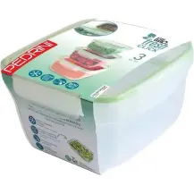 Pedrini Set 3 Contenitori Quadrati 500/900/1500 ml