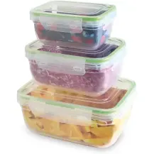 Pedrini Set 3 Contenitori Rettangolari 400/800/1400 ml