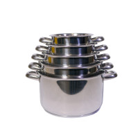 Set 5 casseruole acciaio inox per induzione Alice