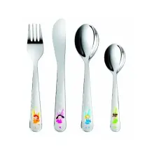 Tescoma Set 4 Posate Bambini Fatine in Acciaio Inox