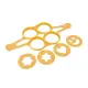 Tescoma Stampo Pancake Silicone Giallo – 4 dischi decorativi Ø8 cm