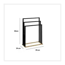 5five Porta asciugamani Naturéo su gambe nero – Design stabile